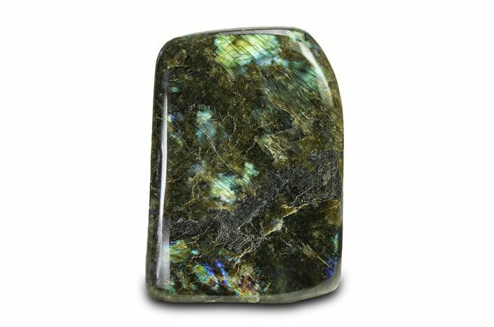 Flashy, Free-Standing Polished Labradorite - Madagascar #320391